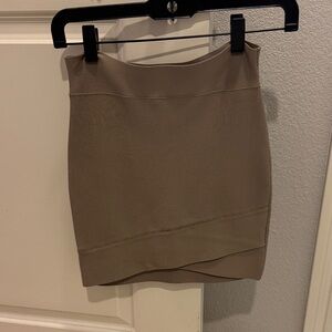 BCBGMaxAzria Taupe Mini Skirt
